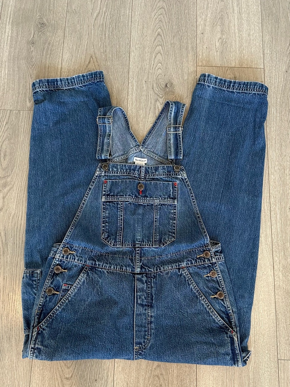 Vintage Blue Denim Women's Relaxed Overalls